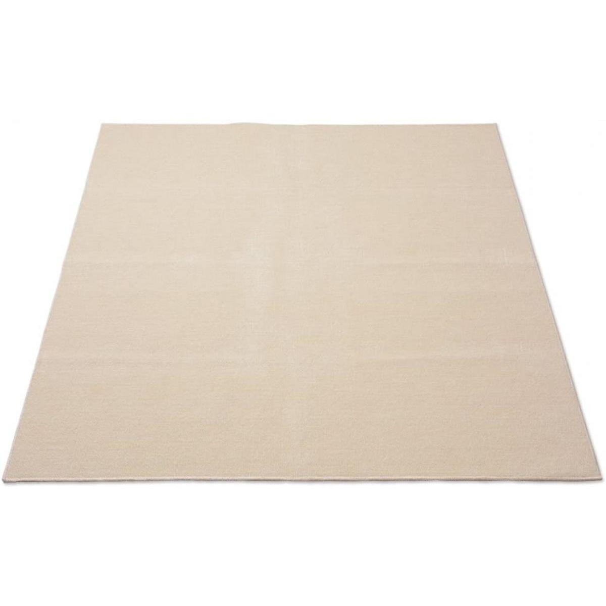 萩原 平織 ミーテ 江戸間 6畳 261×352cm アイボリー 長方形 防臭 抗菌 カーペット カットOK 敷き詰め ホットカーペットカバー ループパイル 日本製【