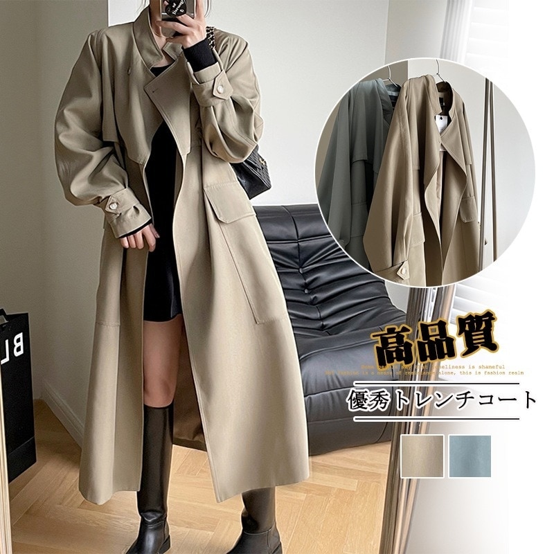 アウタートレンチコート新作 春ト レンチコート コディネート おしゃれ 高級感 セミロング 英伦風 コート 流行りコート トップス アウター 大きいサイズ トトップス Jジャケット 大人っぽチェスター
