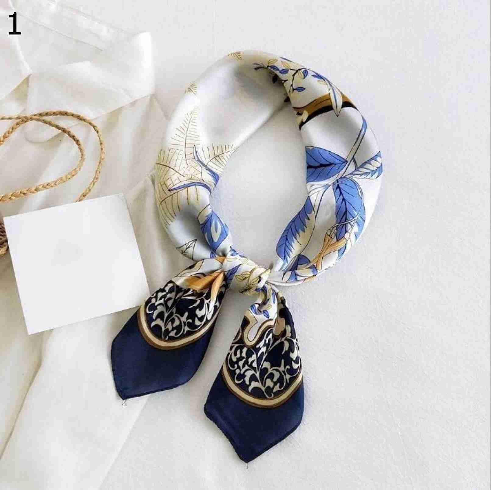 【20%OFFクーポン～】夏の女性ラップ ヒジャーブ魅力的な葉印刷サテン スクエア レディース スカーフ多機能ポリエステル スカーフ スカーフ (Color : Black Size : 70x