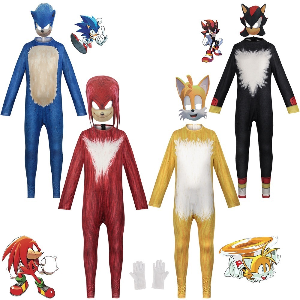 K1017ハロウィーンcos服ハリネズミソニック音速少年コスプレキャラクター衣装舞台演出服