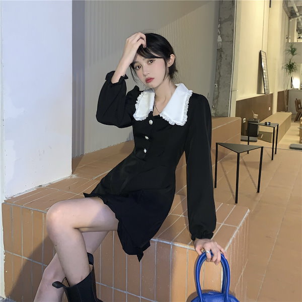 Qoo10] ミニ丈ワンピース 魅せる ワンピース ミ