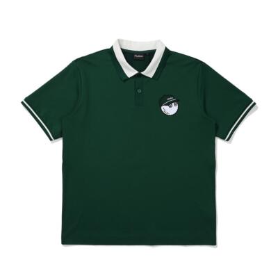 Malbon Golf純正アモサハイブリッドポロシャツ グリーン（メンズ）
