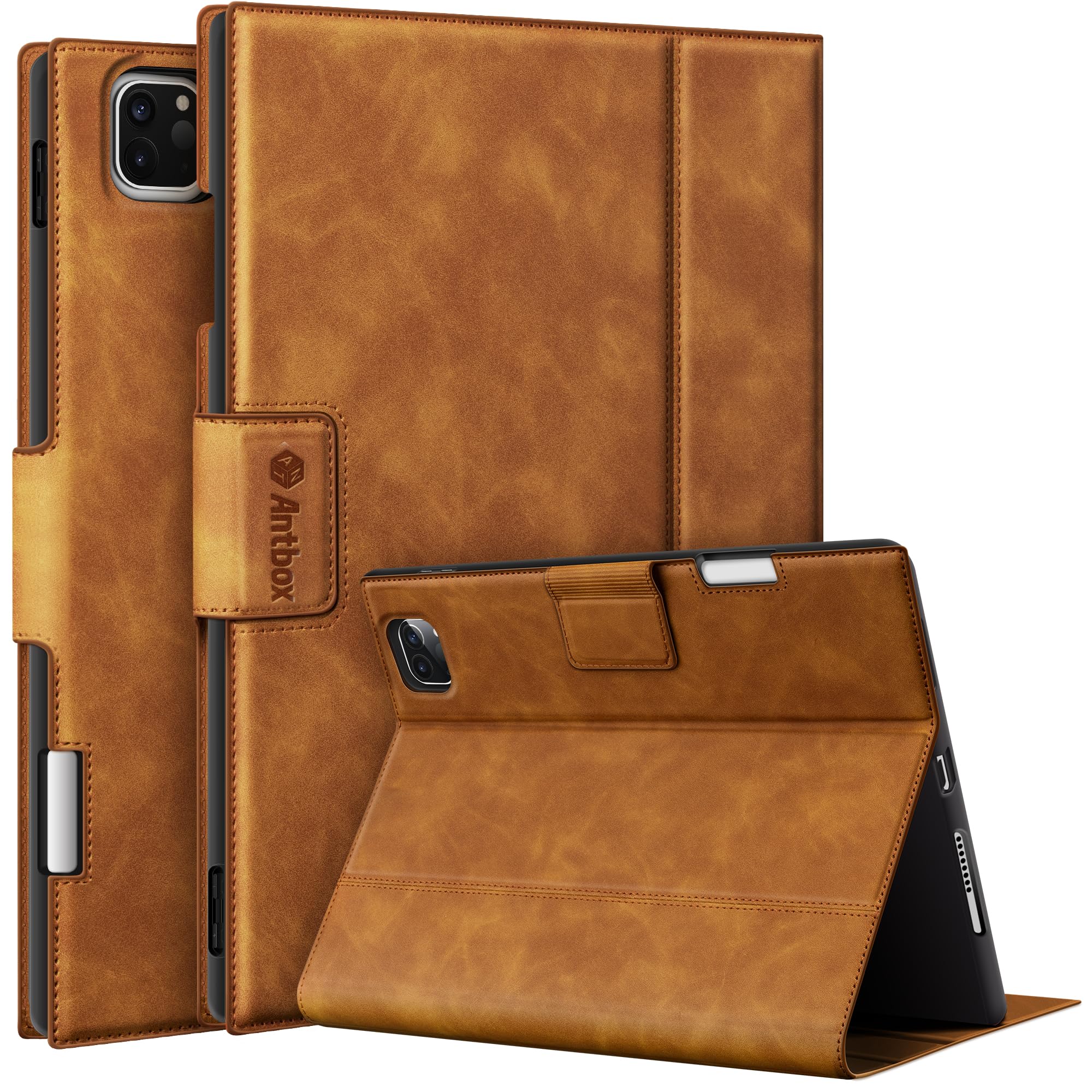 Antbox iPad Pro 11インチ 第4世代 ケース iPad Pro 11 第 3/2/1 世代兼用 Apple Pencil 2 収納/ペアリングとワイヤレス充電対応 ひび割れ防止 ソフト