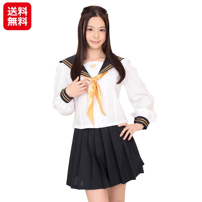 大人ギャルセーラー （Mサイズ）女性用 jk 女子高生 制服 セーラー服 スカーフ 刺繍 ギャル コスプレ セット ハロウィン イベント 仮装 5,980円