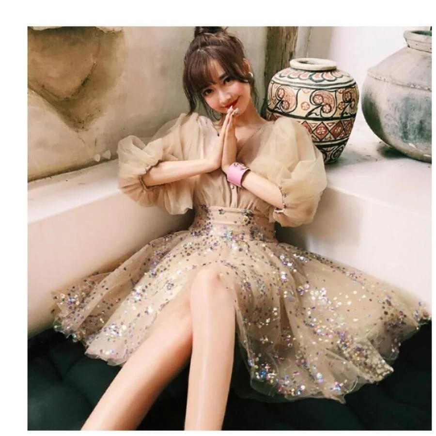 ミニドレス パーディードレス 袖あり aライン 上品 ウエディングドレス お姫様ドレス ステージ衣装 プリンセス オペラ声楽 成人式 花嫁 忘年会 結婚式 ピアノ-852