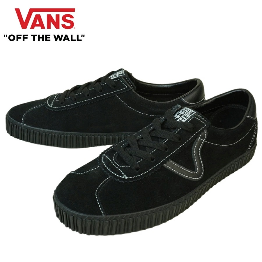 VANS スニーカーVANS ヴァンズ バンズ【箱なし】SPORT LOW CREEPER SUEDE BLACK/BLACKスポーツロー クリーパー スエード