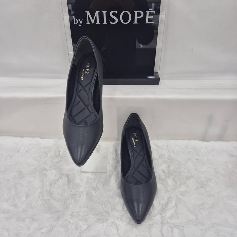 By 女性 ベーシック ミドルヒール パンプス 112HT131SI004 BLACK 2 JJ