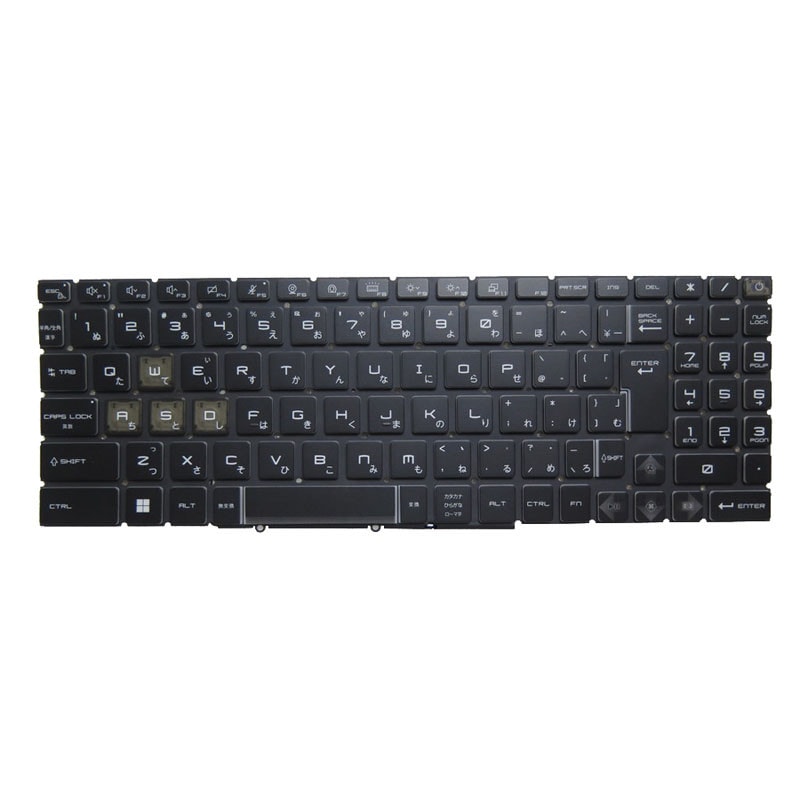 RGBバックライトキーボード 互換 MSI Crosshair 17 B12U B12UEZ B12UGZ B12UGSZ 日語 JP