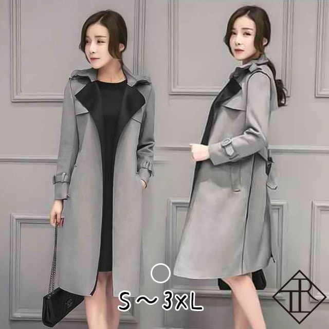 【即納】トレンチコート レディースロングコート レディース ロング トレンチコート ロング丈 コート アウター ジャケット 可愛い 綺麗 きれい キレイめ ゴージャス エレガント クラシック クラシカ