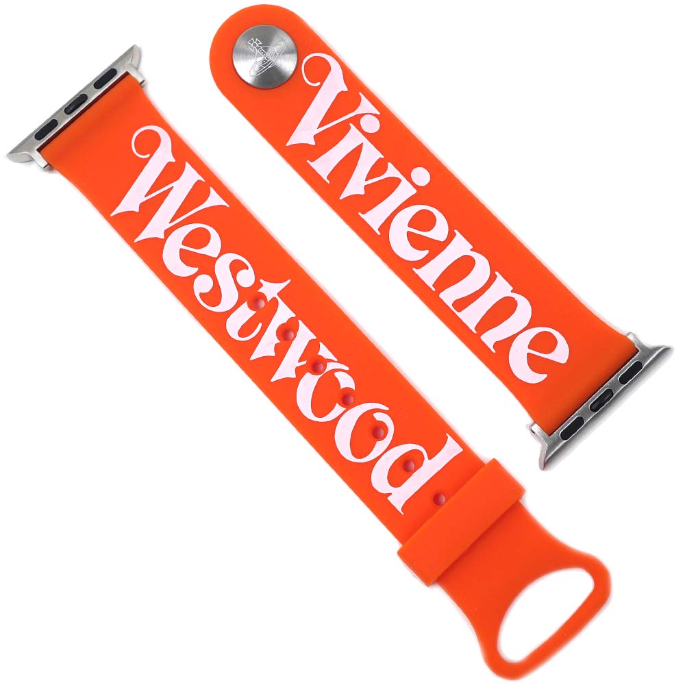 ヴィヴィアンウエストウッド アップルウォッチ用 ストラップ 替えベルト レディース オレンジ 【38mm/40mm/41mm ケース対応 ベルトのみ】 シリコンラバー 交換バンド 付け替えベルト
