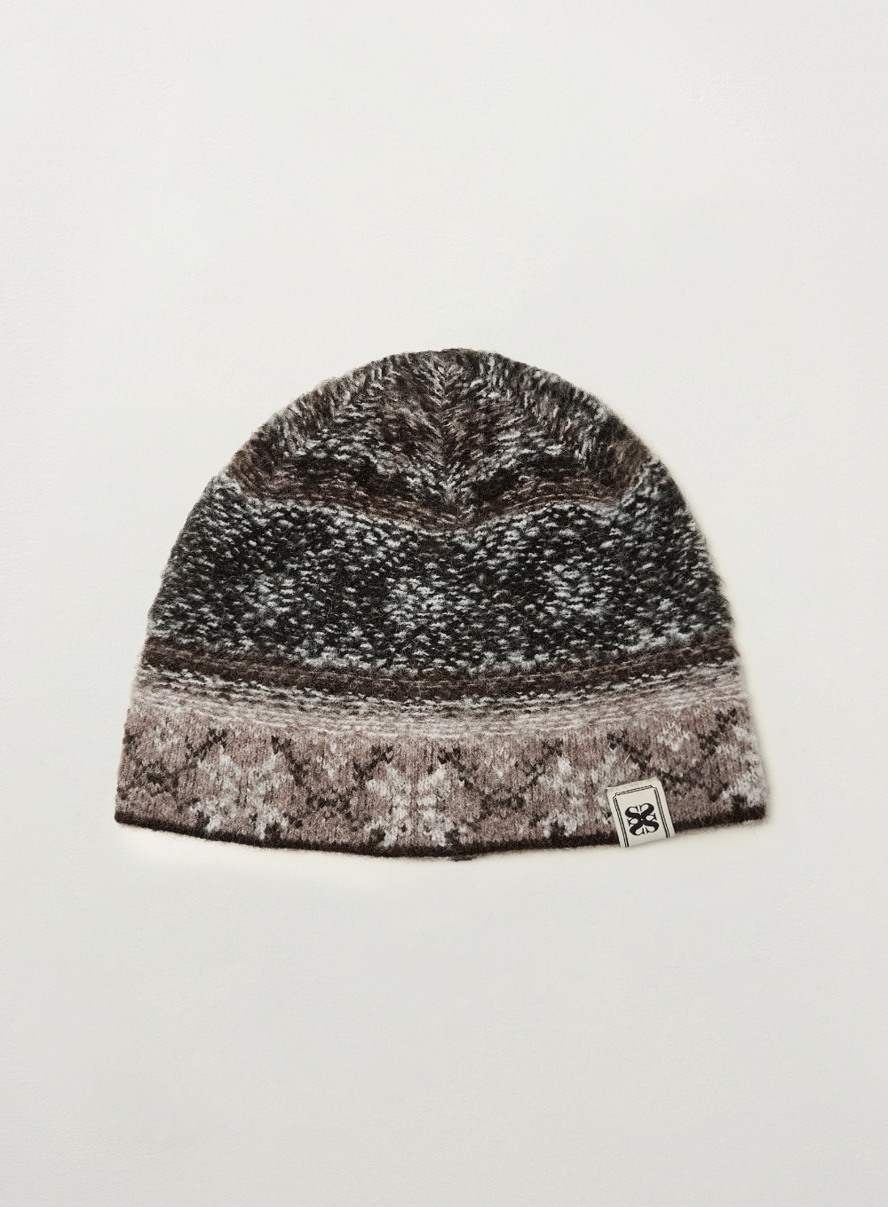 人気★ SATUR ★NORDIC KNIT BEANIE SATUR】 NORDIC KNIT BEANIE : BROWN