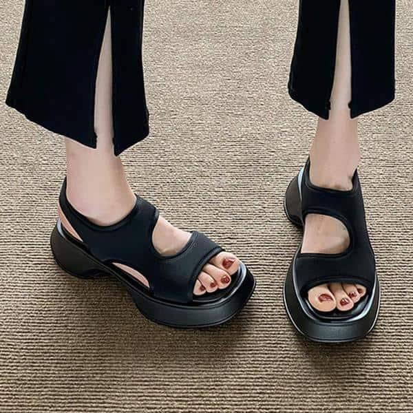 チャンキーサンダル 厚底スパンサンダル 夏 身長アップ ダッドシューズ (S9993069)