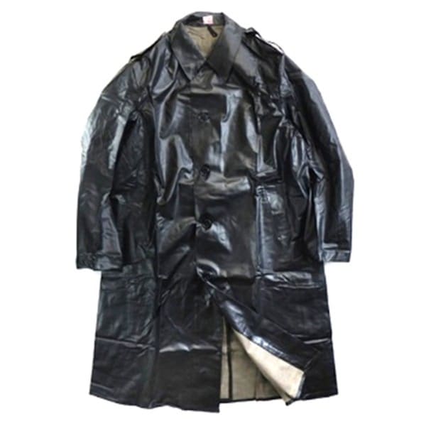 スウェーデン軍放出ラバーレインコートブラック未使用デットストック ５０サイズ