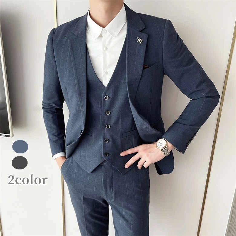 メンズスーツ 3点セット スリーピーススーツ ビジネススーツ 3ピーススーツ セットアップ スーツセット セットアップ 紳士服 結婚式 冠婚葬祭 成人式 卒業式 おしゃれ 結婚式 成人式 卒業式 就職