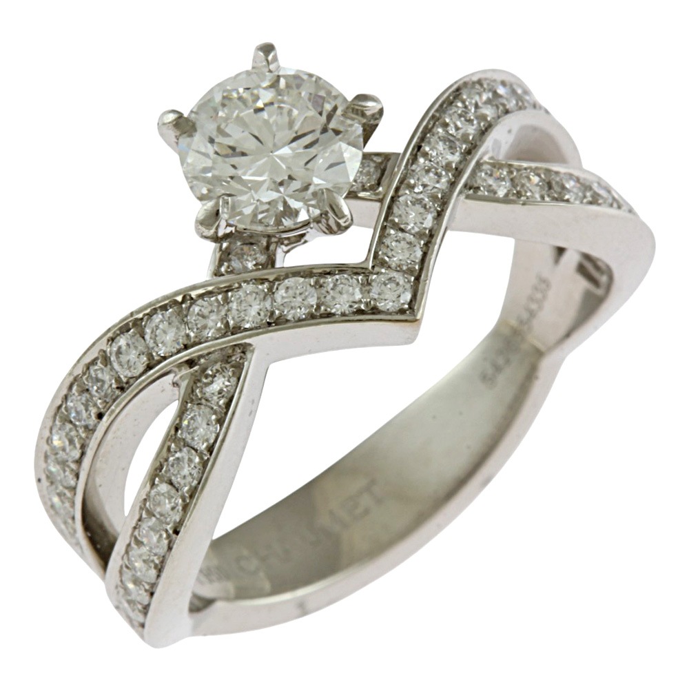 ショーメ ジョゼフィーヌ リング 指輪 7号 Pt950プラチナ ダイヤモンド Chaumet 中古 美品