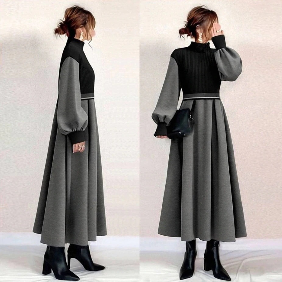 【裕福になる】日系人気商品25初 日系 セーター ニットワンピース ランタン袖 大きめサイズ ゆったり ワンピース ロングワンピース 韓国ファッション メガ割商品 25 4,856円