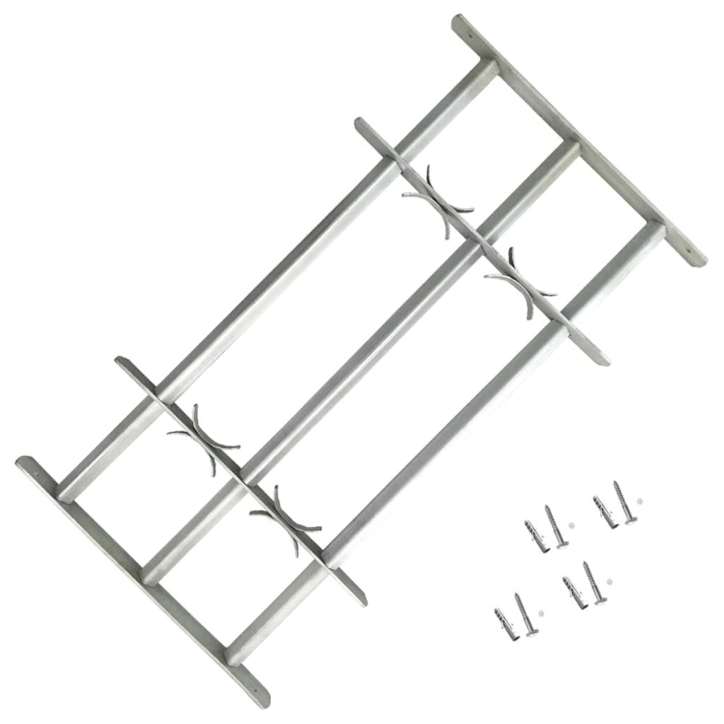 防犯用 窓格子 調節可能 クロスバー3本付き 1000-1500mm