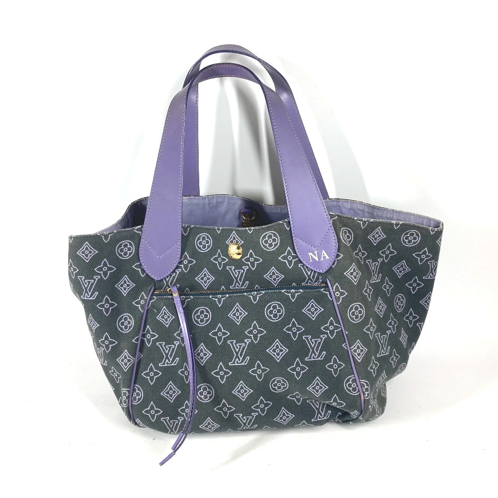 トートバッグ M95987 カバ イパネマ GM モノグラムビーチライン 肩掛け ショルダーバッグ カバン ポーチ付き コットンデニム パープル