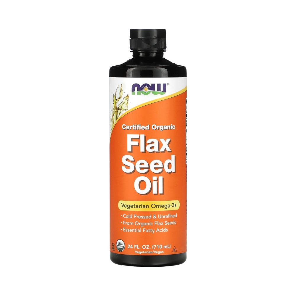 NOW Foods 認定オーガニック亜麻仁油 24 fl oz (710 ml)