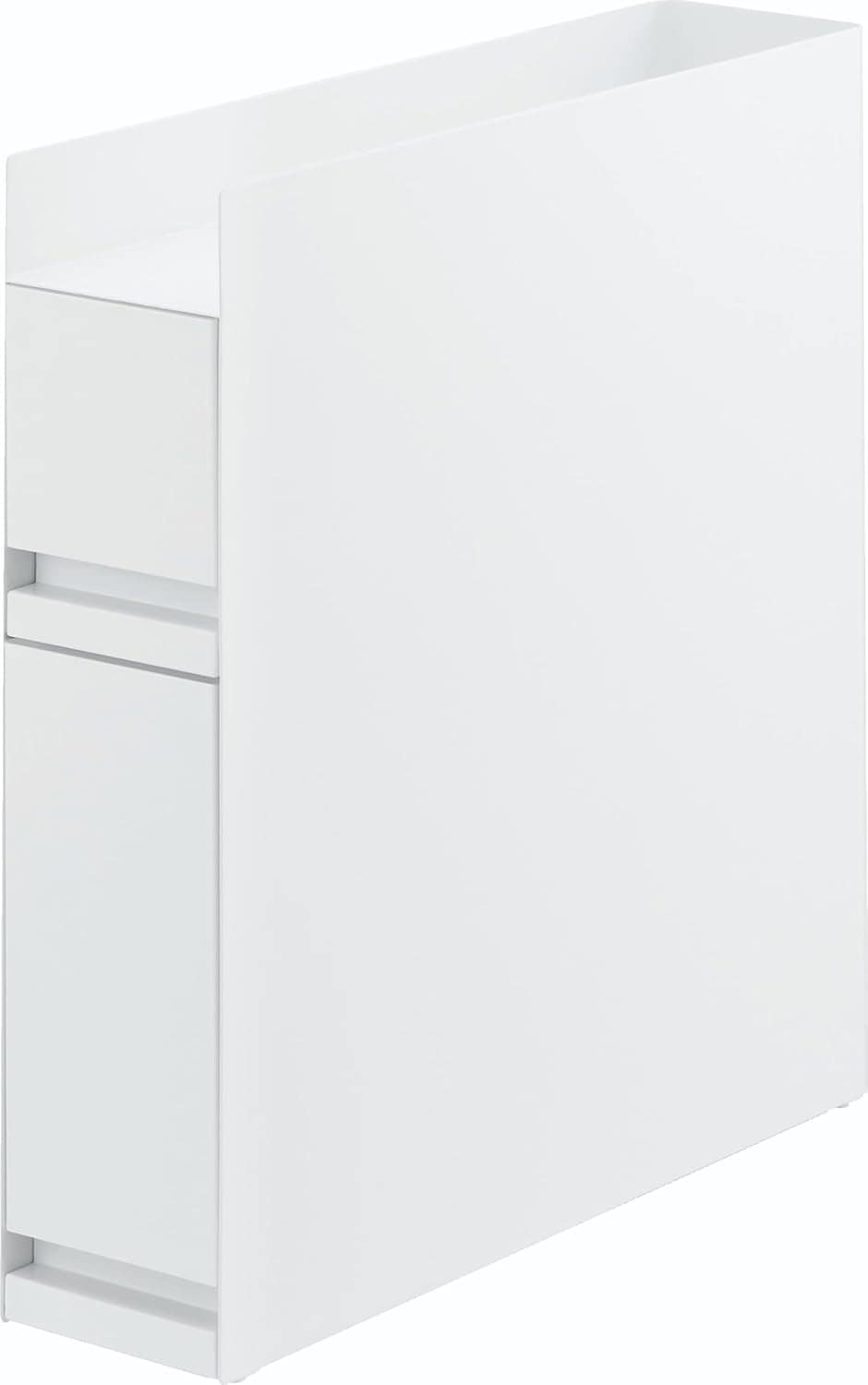 山崎実業(Yamazaki) 【 完成品 ストッパーのみ要取付 】 隠せる 調味料ラック 2段 ホワイト 約W12.5×D50～93×H52.5cm タワー tower 大容量 引き出し式 コンロ横