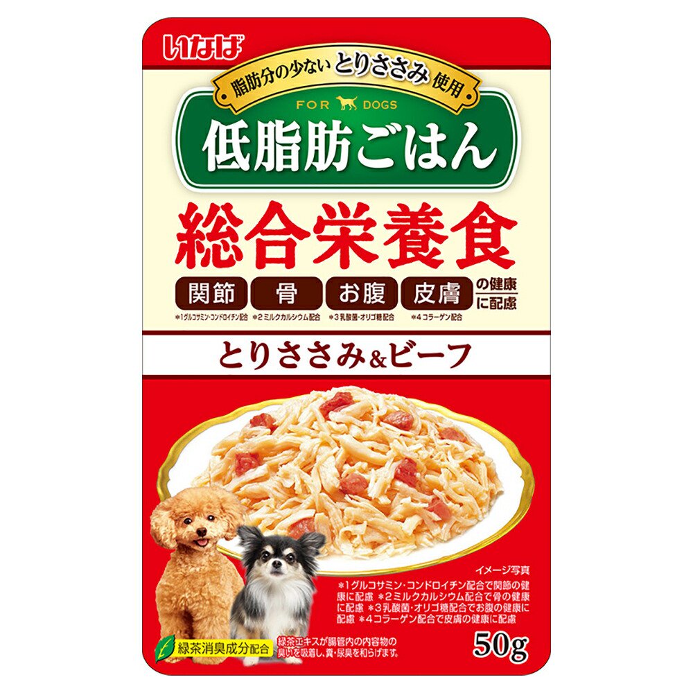 いなば　低脂肪ごはん　とりささみ＆ビーフ　５０ｇX９６袋　ＣＲＣ45―08―20―35―00