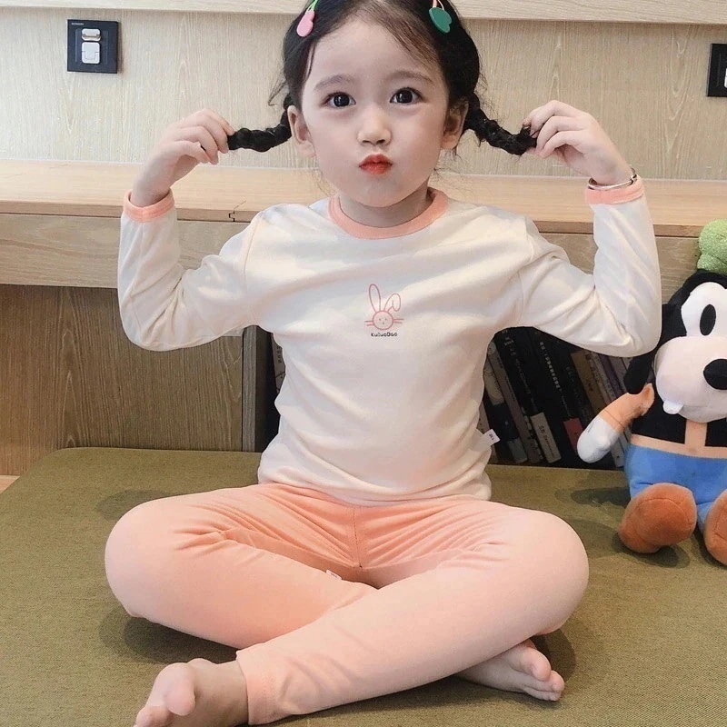 子供用のパジャマ 25ホーム服男女兼用ベビーカジュアルで快適な服とパンツ暖かいパジャマ2点セット化粧ポーチ-大容量
