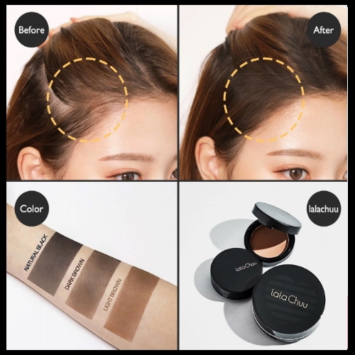 ヘアクッション 本品15g+リフィル15g / ヘアラインカバーで小顔を完成/ つむじカバー/ 若白髪カバー/ ブラック/ ダークブラウン