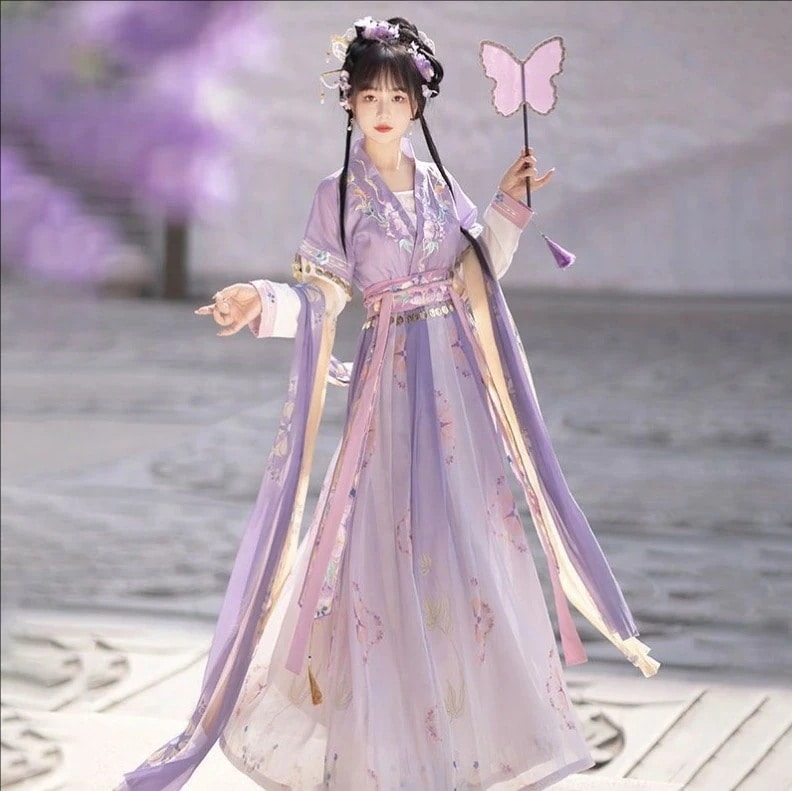 中華古代服 中華服 漢服 唐装 華流衣装 夏着 チャイナ服 中華 無地 チャイナ プリント柄 花柄 コイン 古典美人服 舞台衣装 ステージ衣装 チャイナドレス グラデーション シフォン イベント 仮