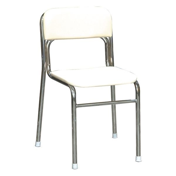 軽量 スタッキングチェア 5脚セット ホワイトクロムメッキ 幅46cm 重さ4.7kg 日本製 防汚仕様 スチール リブラ チェア