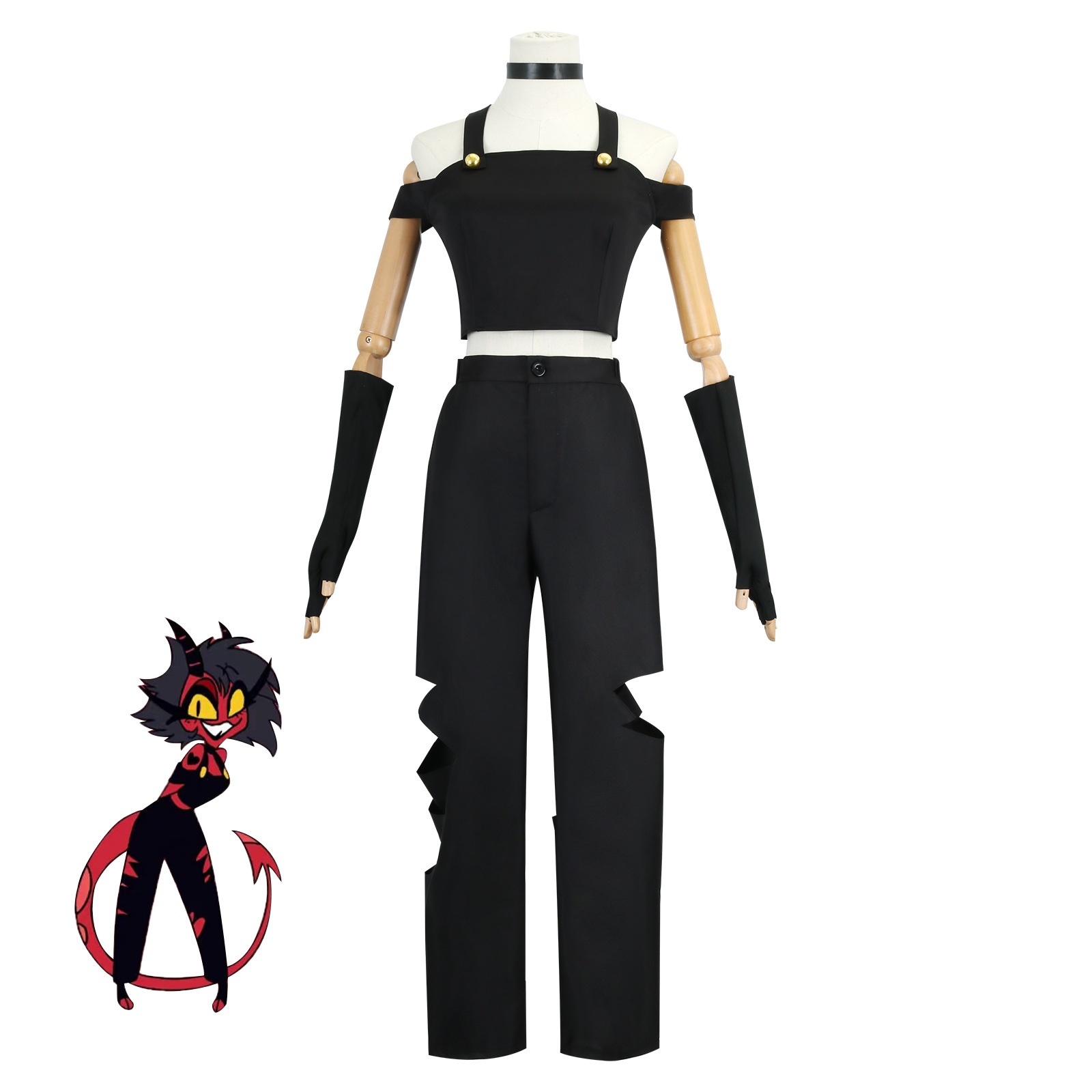 地獄宿屋cos服極悪ボスhelluvaコスプレエミリーアニメコスプレ服cos