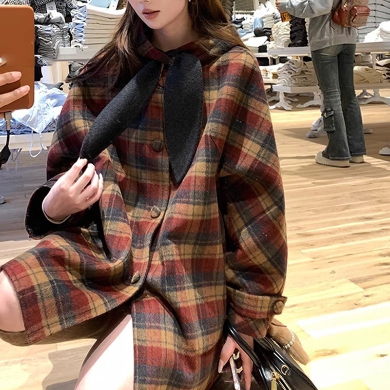 アウターファー毛皮アウター気質リバーシブルラビットネックフードマントリバーシブルコート女甘美な毛のコートゆったり