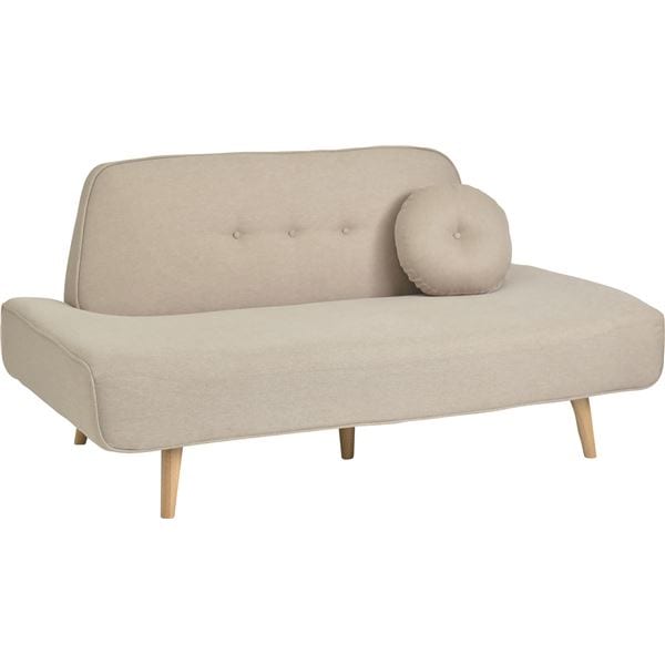 ソファー 約幅166cm ベージュ 木製 脚付き クッション付き ソファ 2.5P ファブリック 組立品 リビング ダイニング