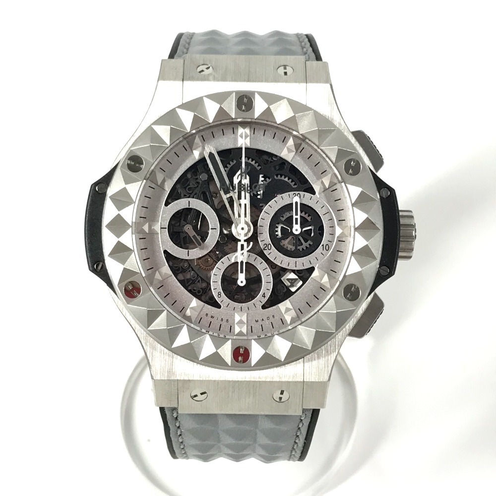 HUBLOT ウブロ 腕時計 311.SX.8010.VR.DPM14 アエロバン デペッシュモード Depeche Mode 世界限定250本 メンズウォッチ スケルトン SS シルバー