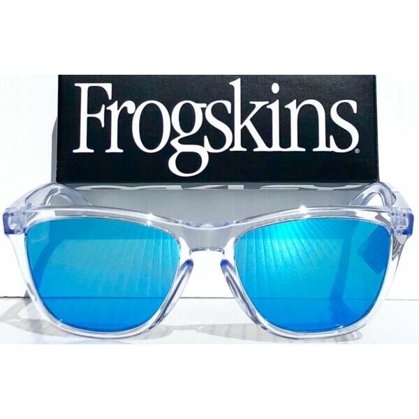サングラス OakleyNEW Frogskins Clear Crystal polished PRIZM Sapphire Blue Sunglass 9013-D0