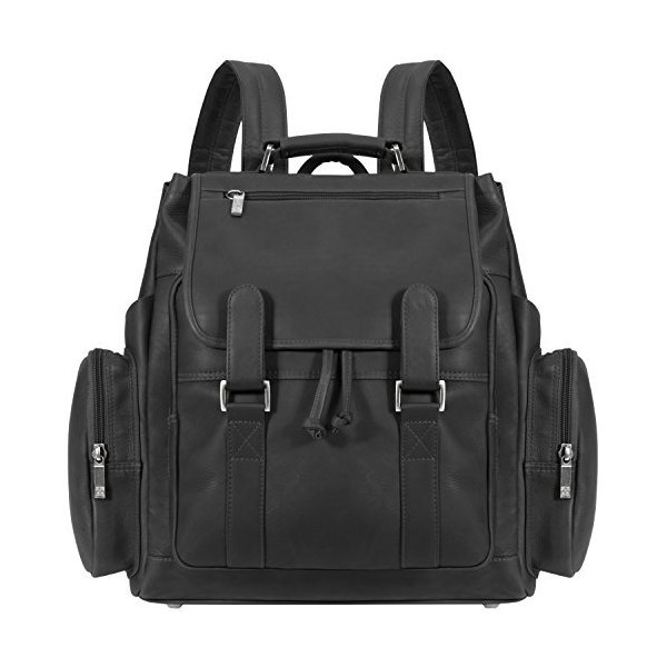 Classic Drawstring Backpack Book Bag with Dual Zippered Multi Pockets 並行輸入品