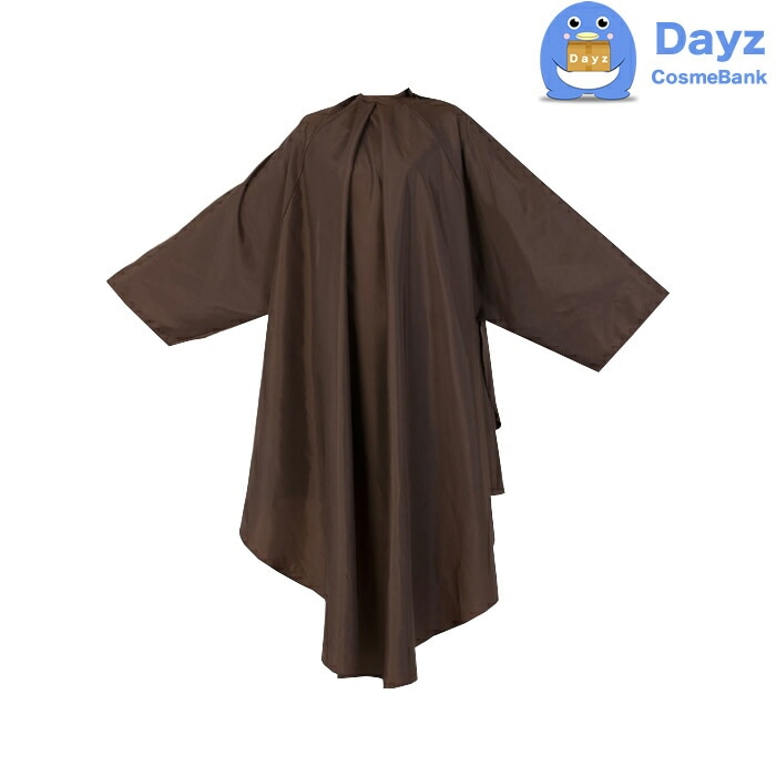 EXCEL エクセル　No 8118 リップタフタドレス ブラウン　カット専用クロス 袖付き　ヘアカットクロス　追跡可能メール便キャンセル返品不可商品