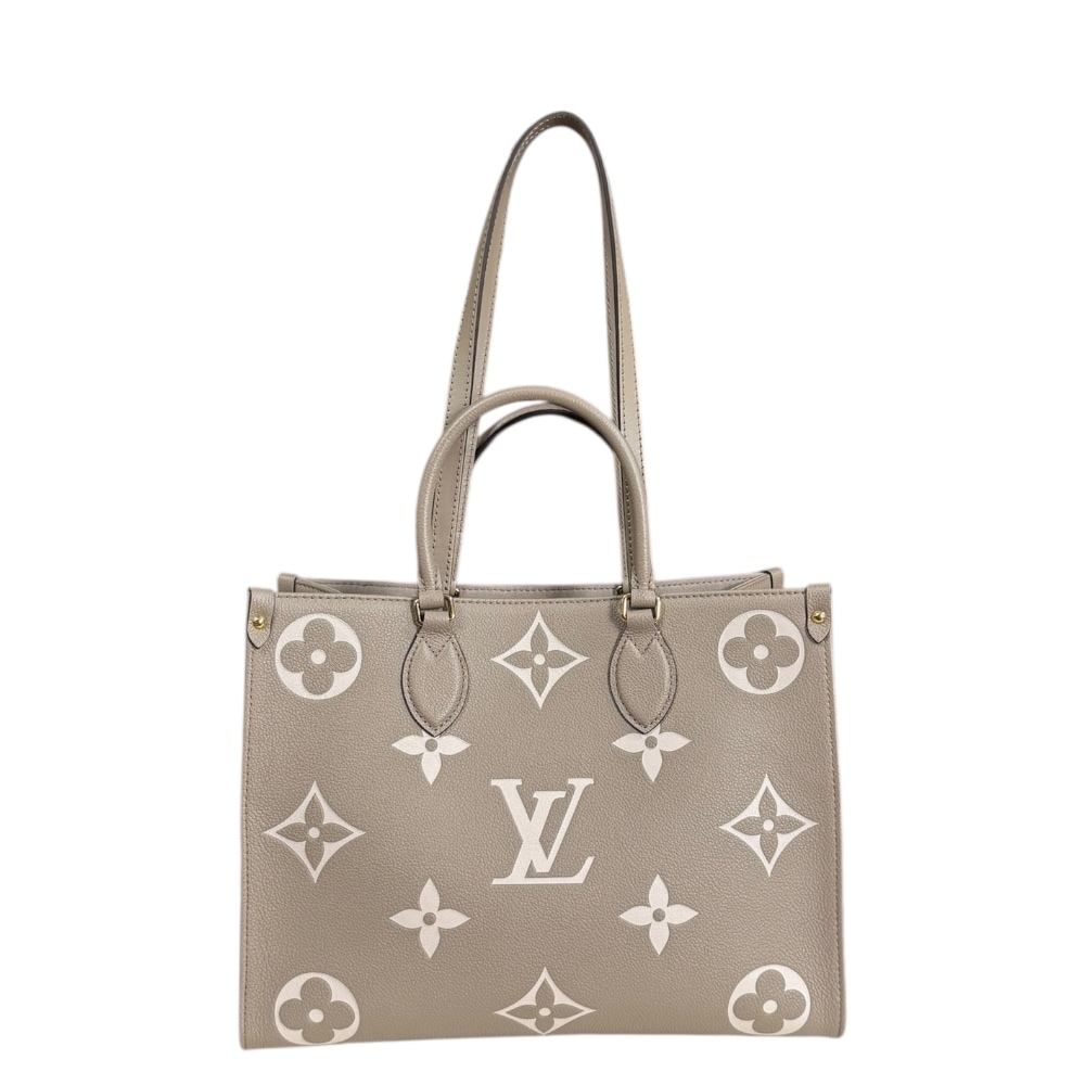 ルイヴィトン オンザゴーMM バイカラーモノグラムアンプラント ショルダーバッグ M45494 ベージュ LOUIS VUITTON 中古 美品 209,000円