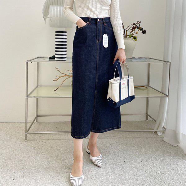 マインフロー Aライン 生デニムスカート ロングデニムスカート HY724 ノンフェードスカート