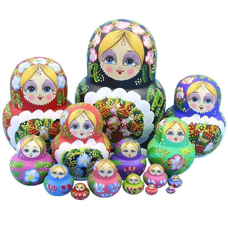 マトリョーシカ ロシア 人形 手作り お土産 動物 ぬいぐるみ ヨーロッパ ロシア土産 伝統木製 かわいい贈り物 手塗り おもちゃ ロシア民芸 家族 飾り