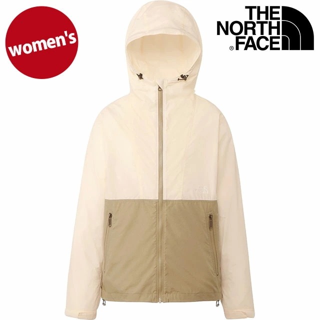 コンパクトジャケット [NPW72230-WC] レディース TNF アウトドア ライトアウター ナイロンジャケット マウンテンパーカー ホワイトデューン/クラシックカーキ 正規取扱店 8,301円