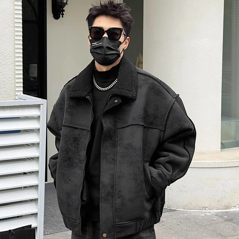 【最安値に挑戦】【人気商品】韓国ファッション メンズ メンズ ジャケット秋新作 高級感 ワイルド レトロ 襟付き シンプル カジュアル 万能デザイン