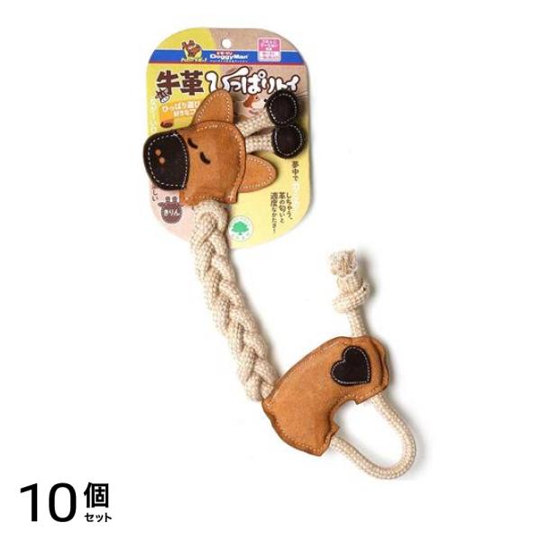 ドギーマン 犬用おもちゃ 牛革ひっぱりトイ きりん 1個入 10個セット