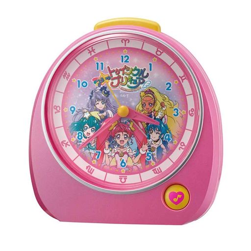 リズム(RHYTHM) 置き時計 ピンク 13.2X13.7X8.4CM 目覚まし時計 スタートゥインクル プリキュア 4ZM606AY13