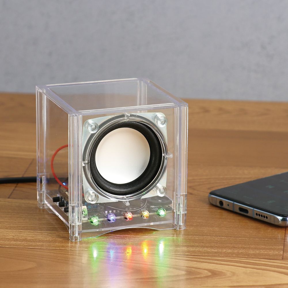 （まとめ買い）らくらく組立 スケルトンBTスピーカー はんだ付け教材 95784 [x3セット]