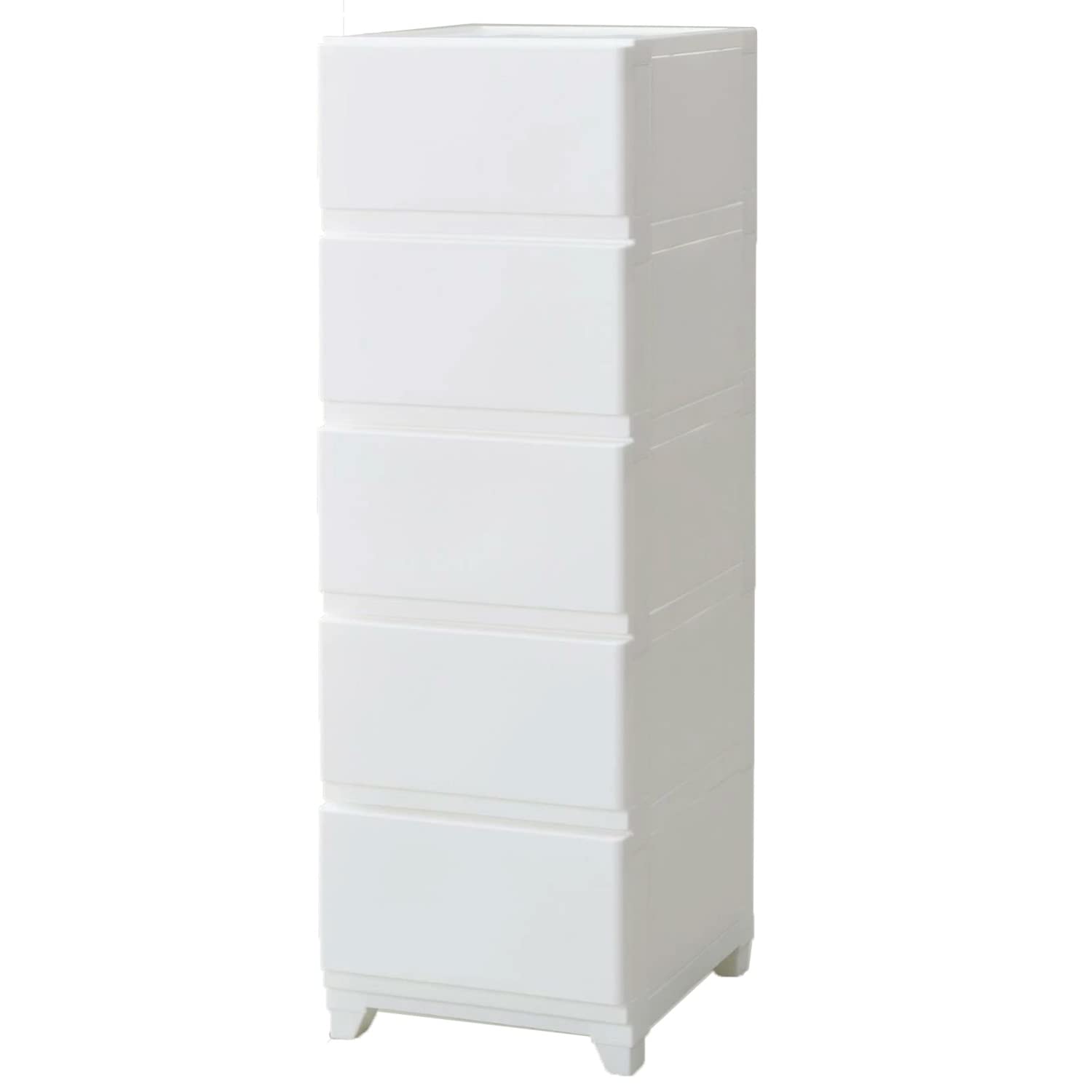 ビーワーススタイル 壁付き チェスト 5段YKC-5 AWH オールホワイト(ツヤなし) YKC-5 AWH オールホワイト(ツヤなし)