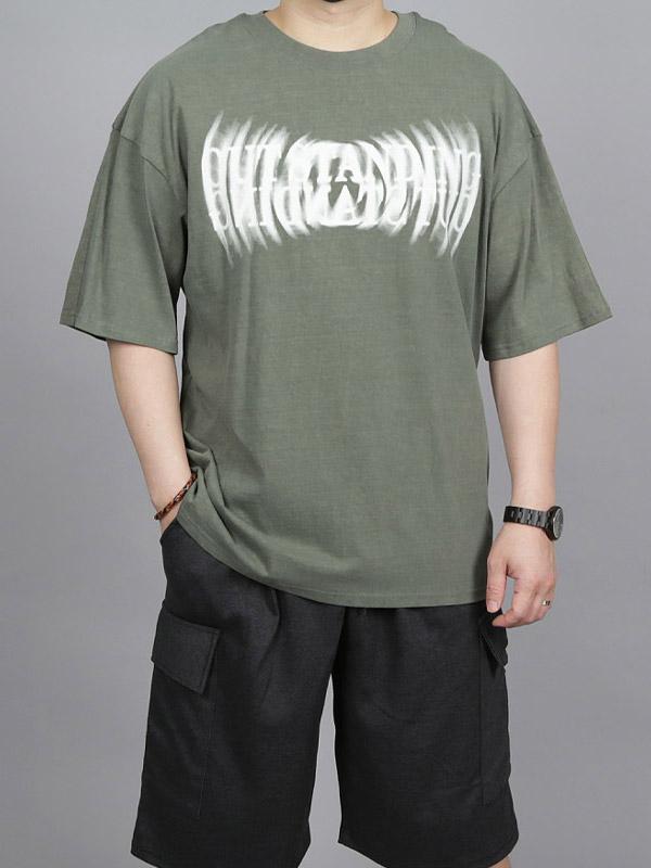 WWFピグメントウェーブドステートメント半袖Tシャツ