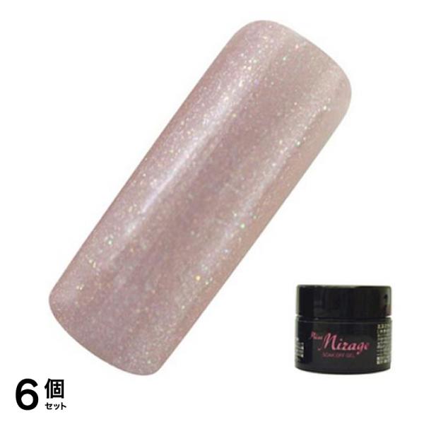 Miss Mirage(ミスミラージュ) ソークオフジェル パールオーロラ アンティークピンク R22S 2.5g 6個セット