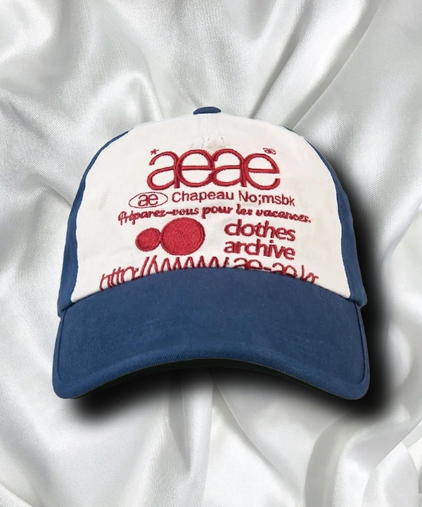 帽子 aeae WEB LOGO 5PANNEL CAP BLUE/RED AEAE Web Logo 5pannel Cap [Blue/Red]