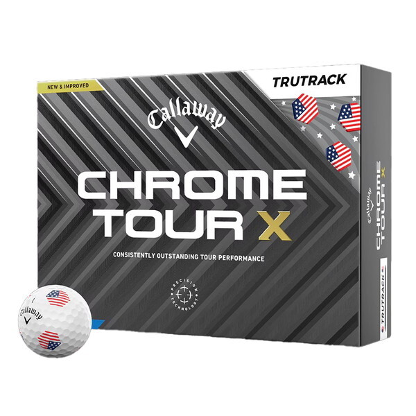 日本正規品 CHROME TOUR X(クロムツアーエックス) ボール 2025年モデル USA TRUTRACK(ユーエスエー トゥルートラック) 1ダース(12個入り)