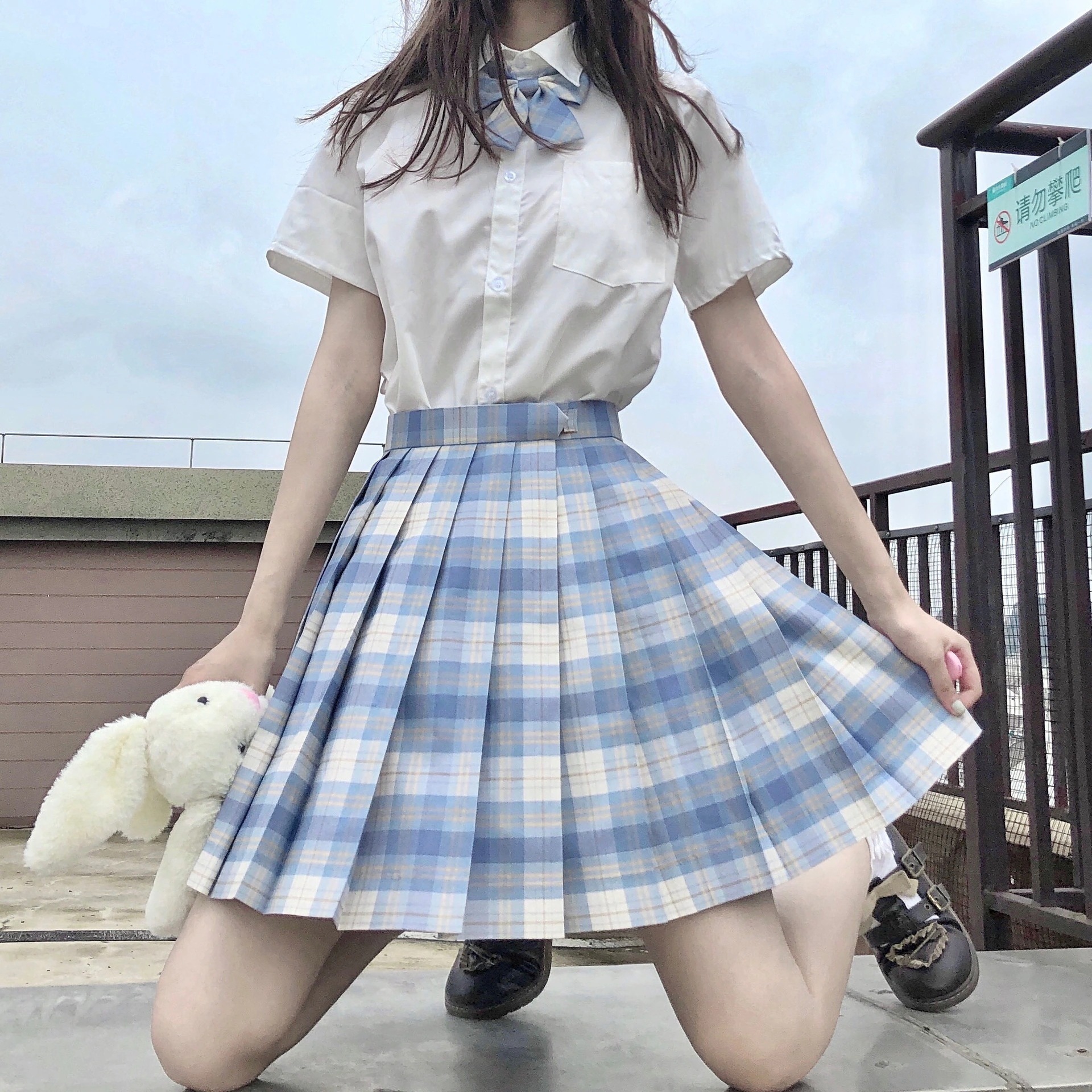 【1つ買うと10つ無料】アイスクリームjkユニフォームかわいい甘い格子縞のスカート夏のの学校スタイルプリーツスカートハイウエストスカート女性